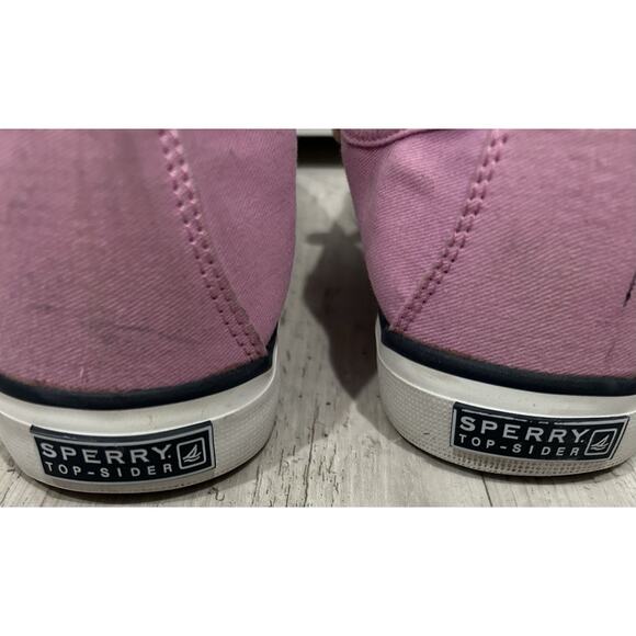 Sperry Top-Sider Women’s 9M Canvas Purple Slip On -Lace Up Casual Boat Sneakers - Picture 10 of 12